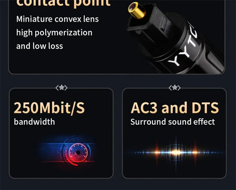 Audio Cable Digital Optical Fiber S/PDIF Sound Bar Speaker in USA.