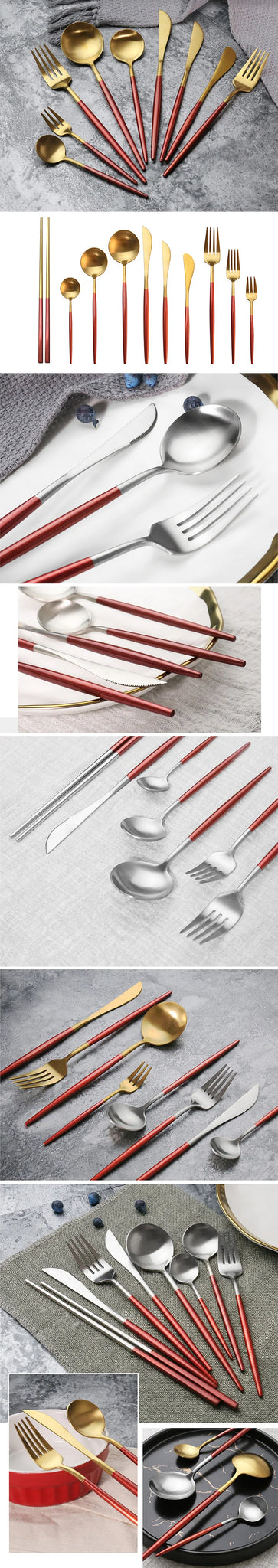 Manufacturer restaurant luxury fashion wholesale cutlery set in USA.