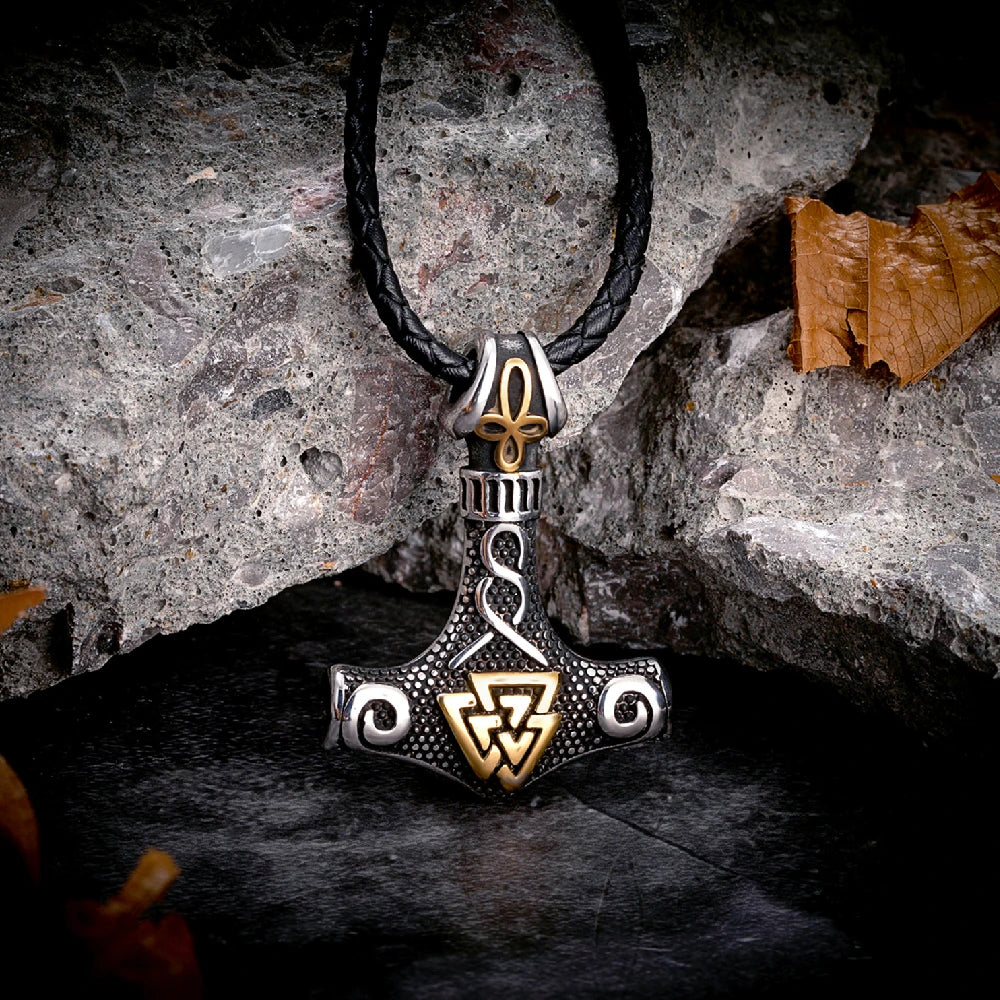 Vikings Thors Hammer Necklaces Stainless Steel in USA