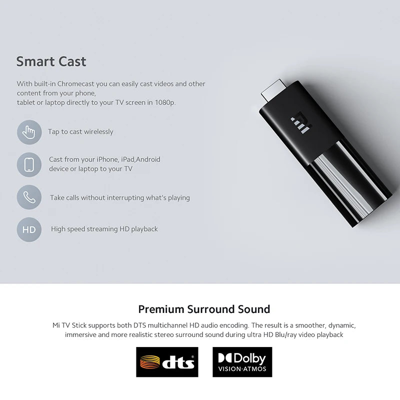 Xiaomi Mi TV Stick Global Version Smart EU Android Stick IN USA.