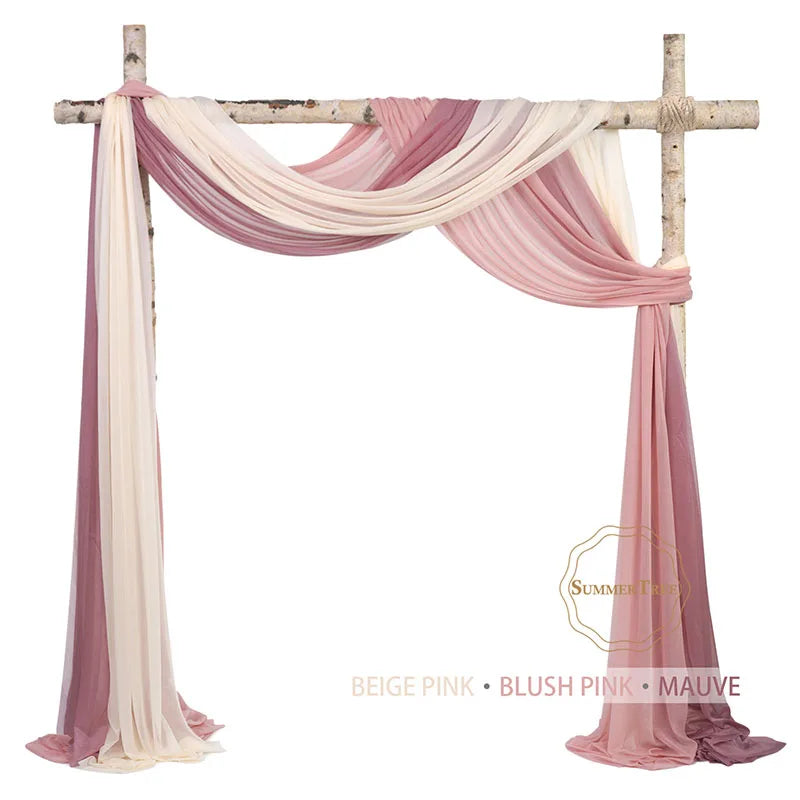 Meters Wedding Sheer Arch Decor Drapes Chiffon IN USA.