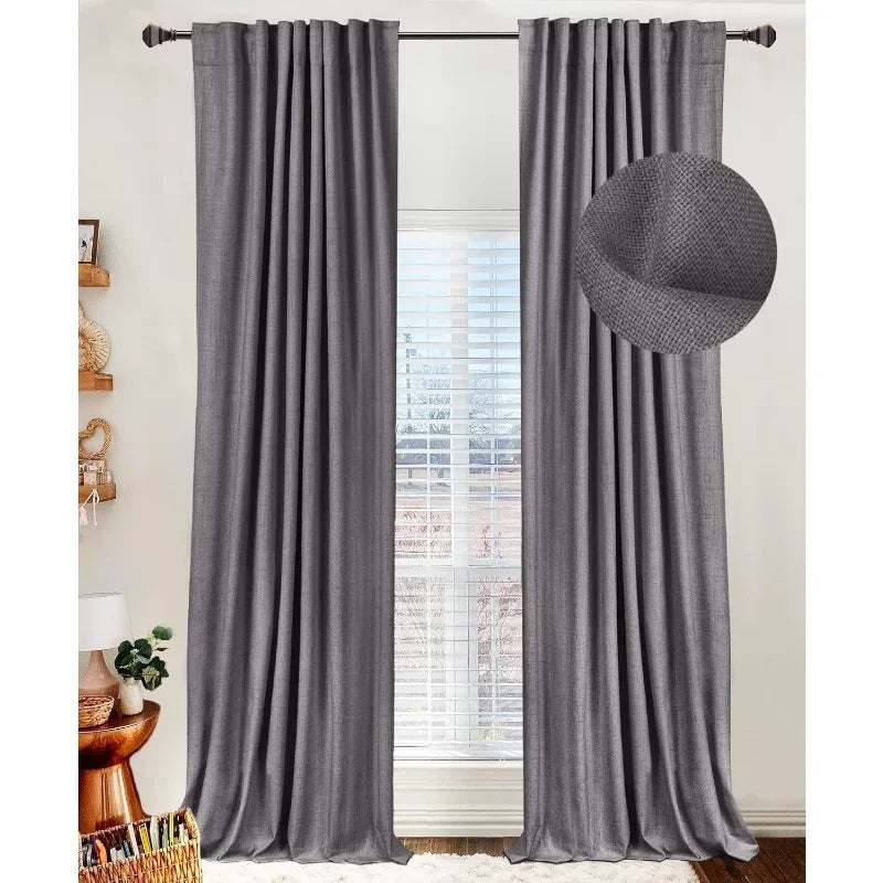 Blackout Shield Linen Blackout Curtains Bedroom in USA