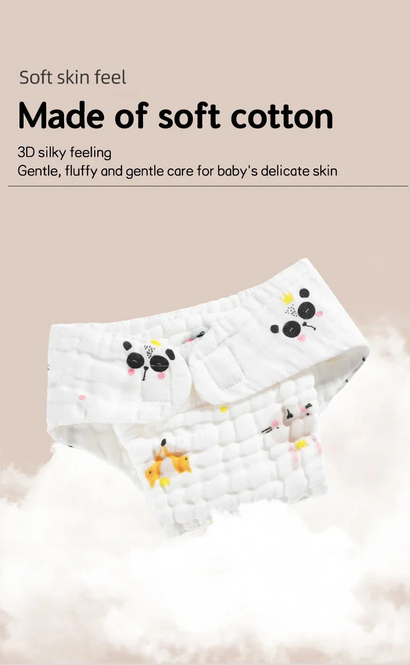 gauze baby cloth diapers cartoon baby training pants in USA