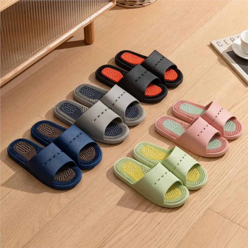 Pvc Home Slippers Men Women Anti Slip Acupoint Massage Slippers in USA