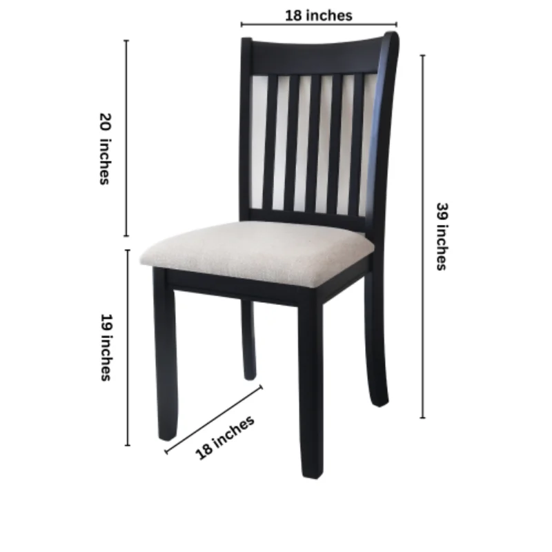 Dining Room Furniture Black Finish Set Seating Chairs IN USA.