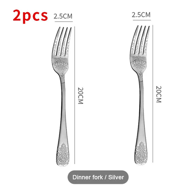 Stainless Steel Cutlery Set Portable Dinnerware Set