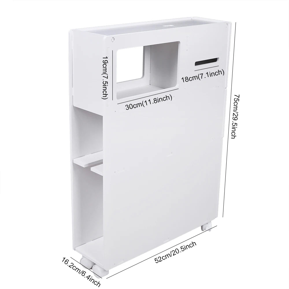 Slim Bathroom Storage Cabinet Free Standing Floor Cabinet