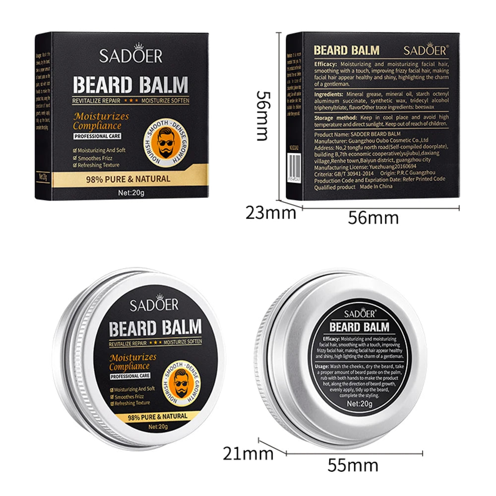 Natural Beard Cream Natural Oil Conditioner Beard Styling Care Balm in USA