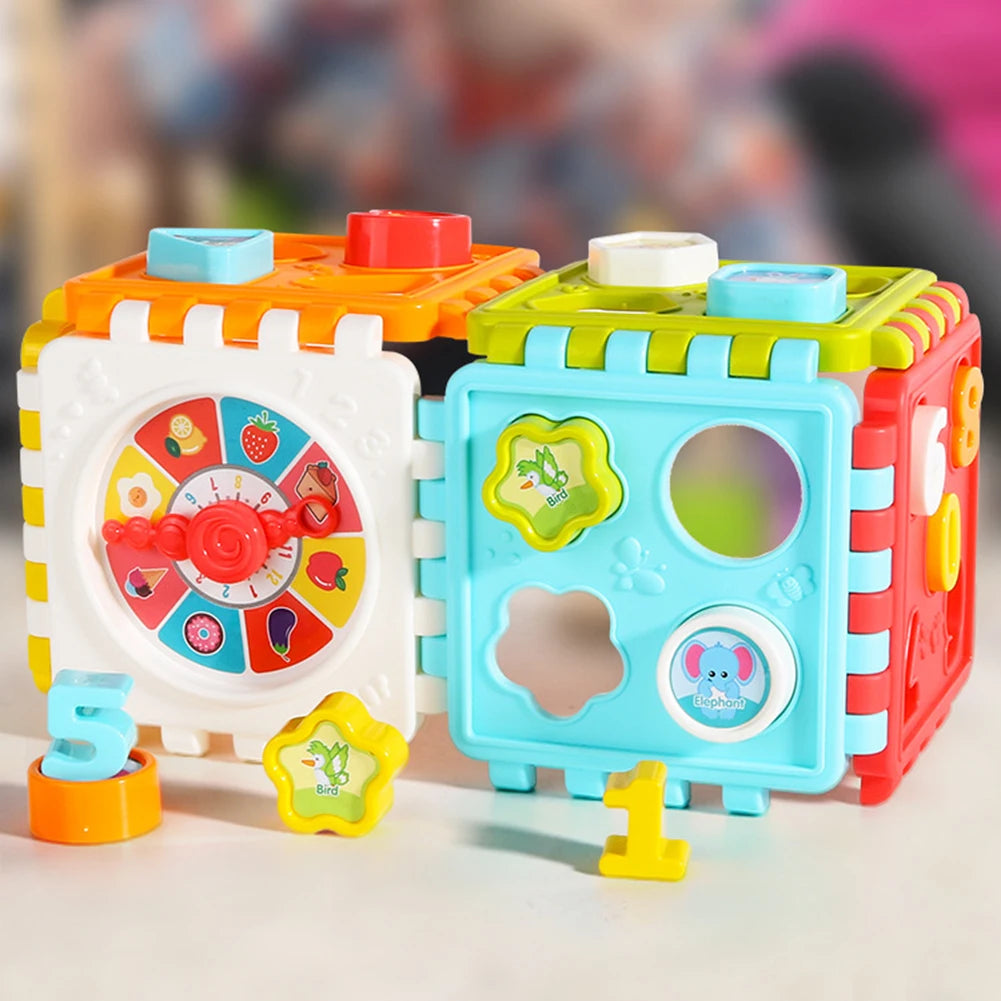 Toddler Activity Cube Box Shape Number Sorting Toys in USA