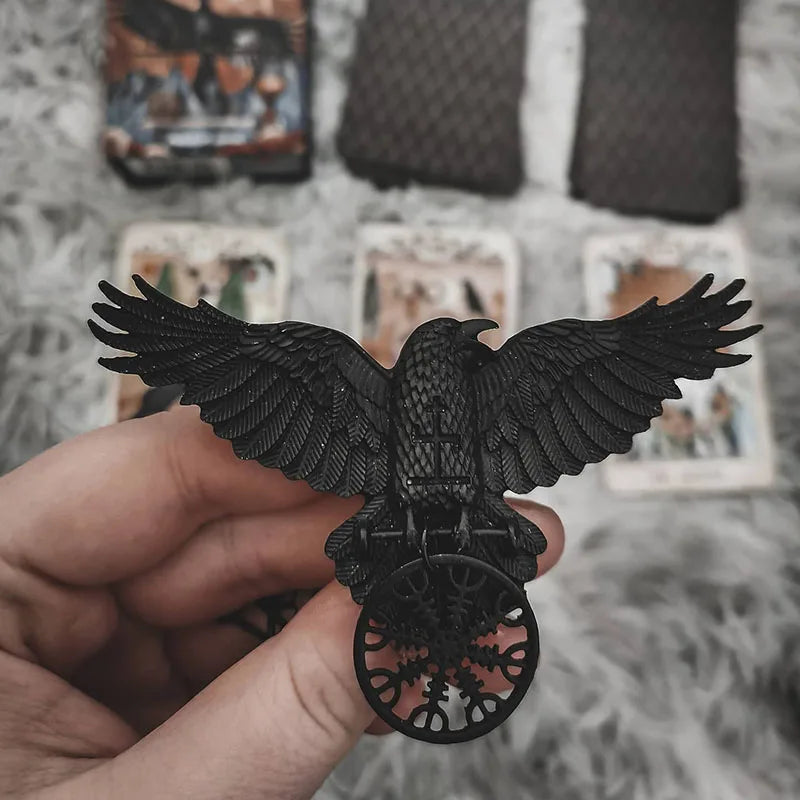 Unique Viking Black Oversized Crow Hair Clip Accessories in USA