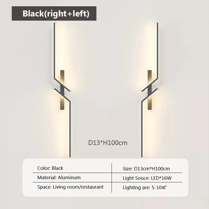 LED Wall Lamp Modern Minimalist Strip Wall Decor Lights Lighting IN USA.