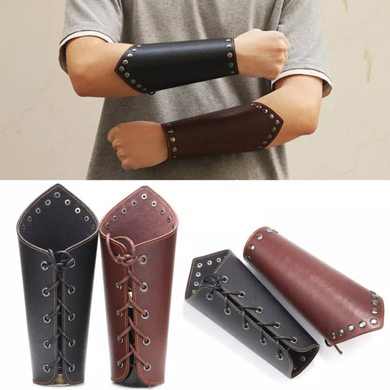 Leather Armor Arm Viking Wristband Bracer in USA