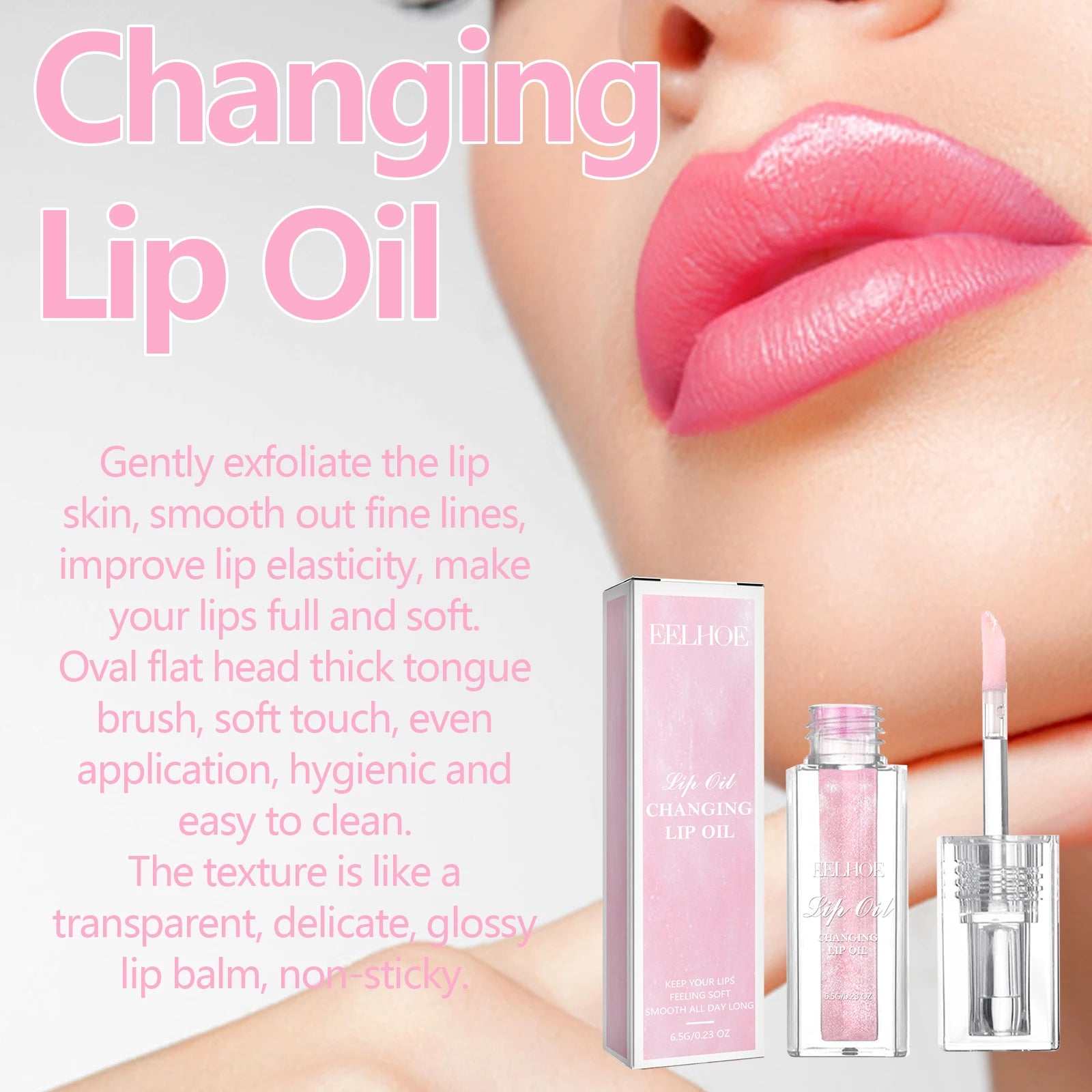 Changing Lip Oil Transparent Lip Gloss Oil Lip Balm in USA