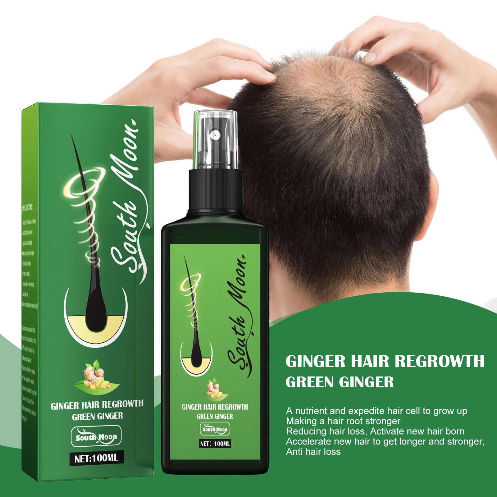 South Moon Green Ginger Hair Regrowth Spray in USA