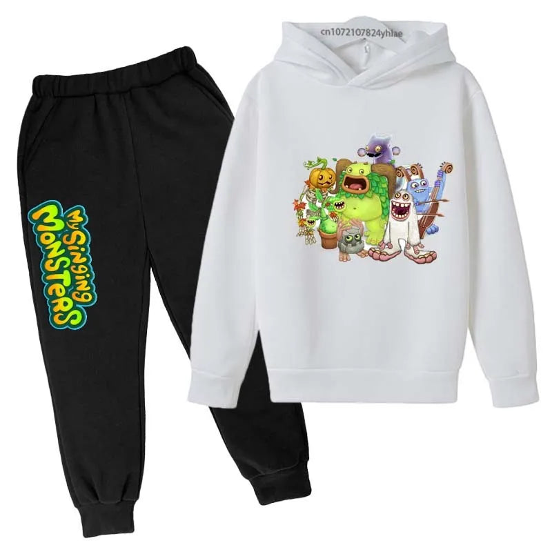 My Singing Monsters Kids Spring Autumn Cute Casual Hoodie+Pants in USA