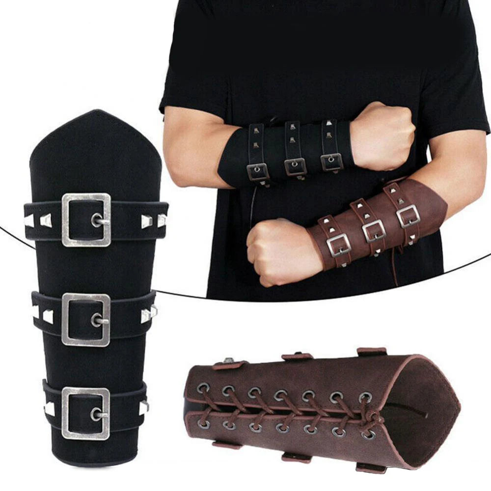 Leather Armor Arm Viking Wristband Bracer in USA