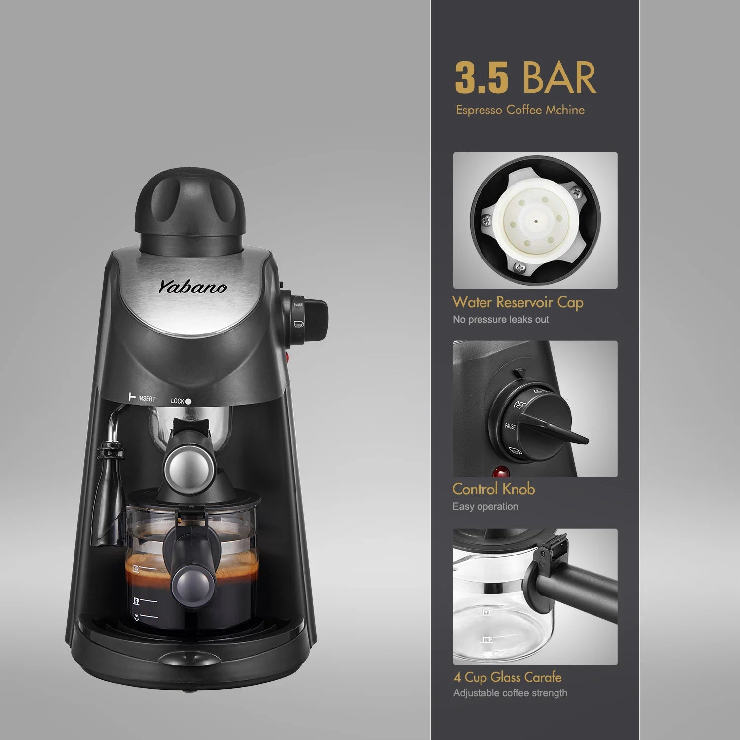 Yabano Espresso Machine, Espresso Coffee Maker IN USA.