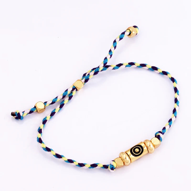 Nature Cotton Cord Knotting Evil Eye Bracelet in USA