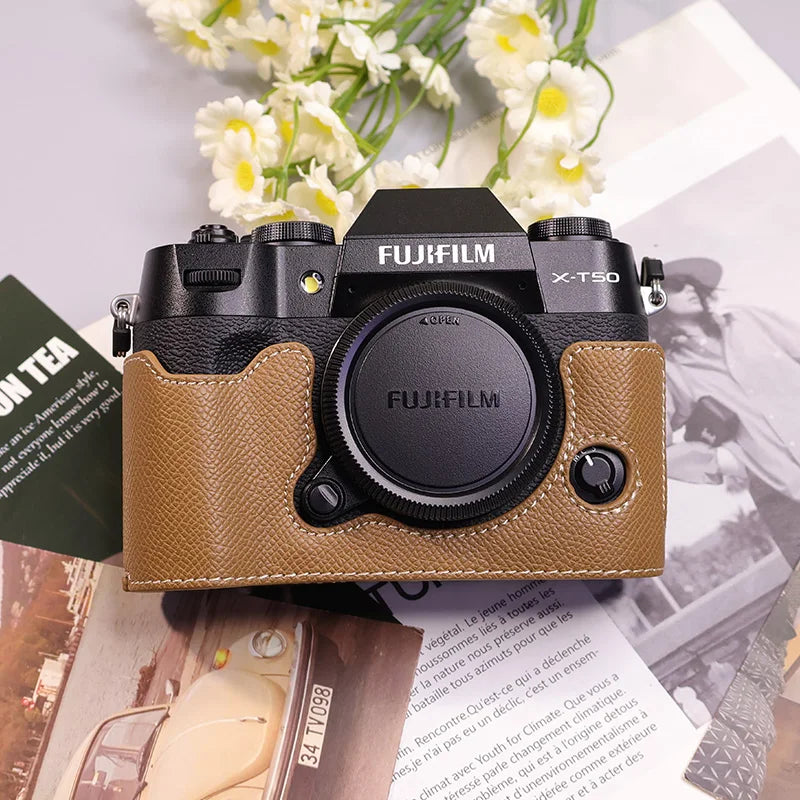 Suitable for Fuji X-T50 camera leather base micro single retro in USA.