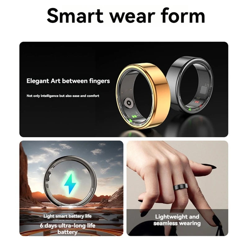 Smart Ring For Men & Women With Charging Case, Health Monitor in USA.