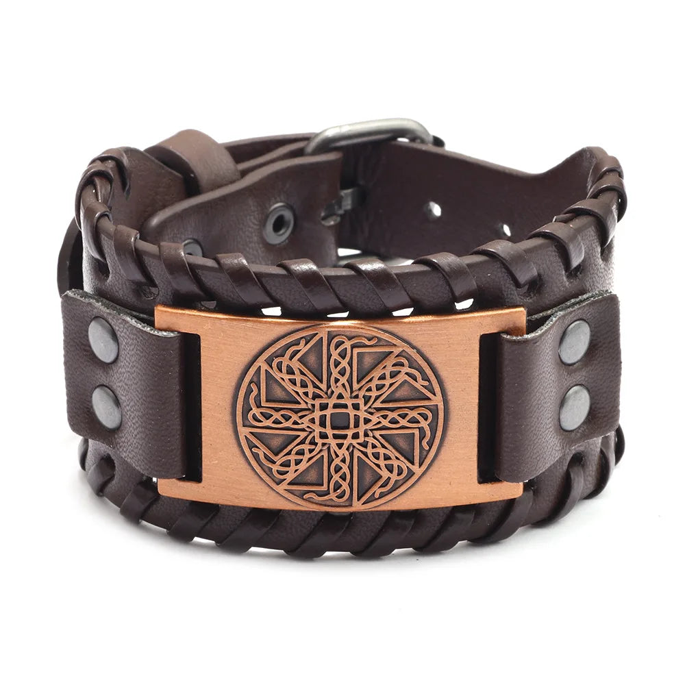 Leather Pirate Compass Bracelet Men's Bracelet in USA