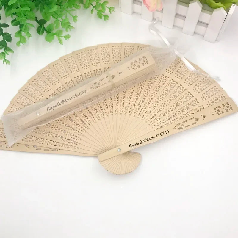 Gifts Guests Sandalwood Fan Folding Party Decoration in USA