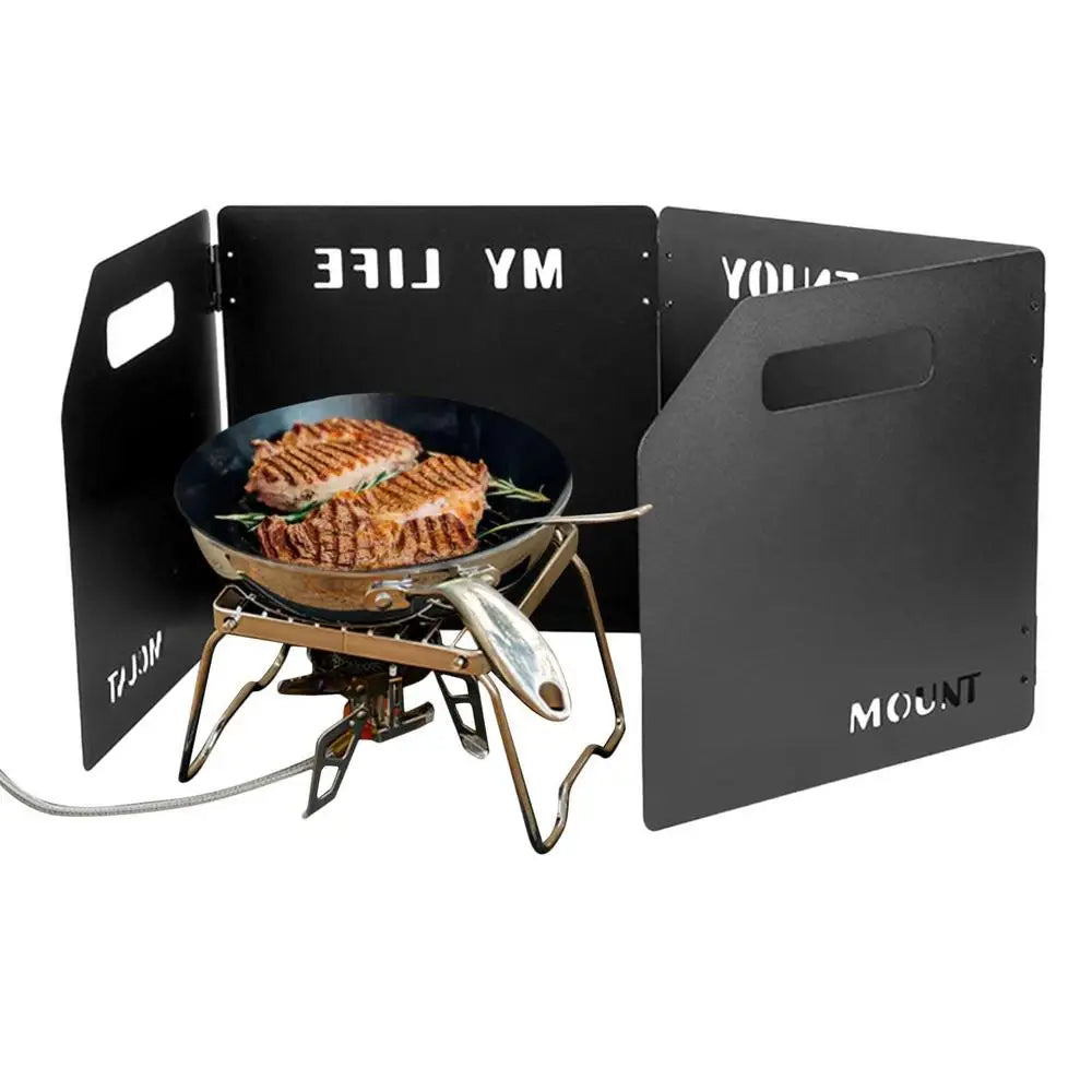 Four-Fold Gas Stove Wind Shield Outdoor Picnic Cooking IN USA.