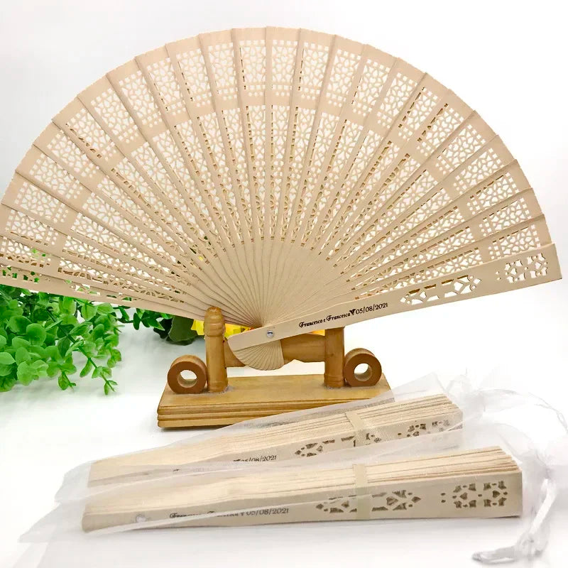 Gifts Guests Sandalwood Fan Folding Party Decoration in USA