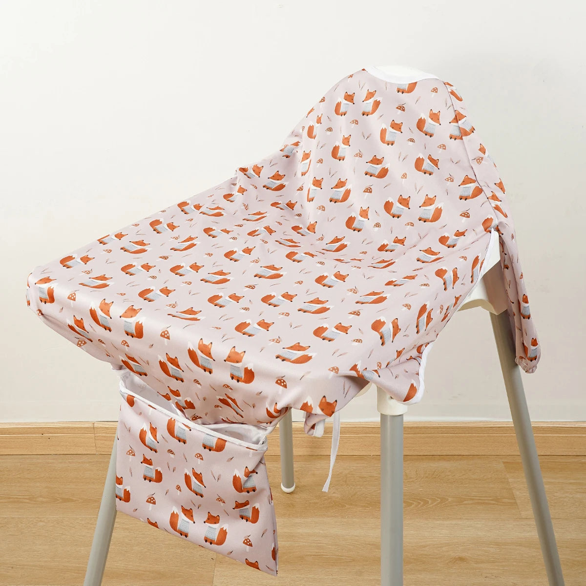 Long Sleeves Bib Attaches Highchair Table Weaning Bibs in USA