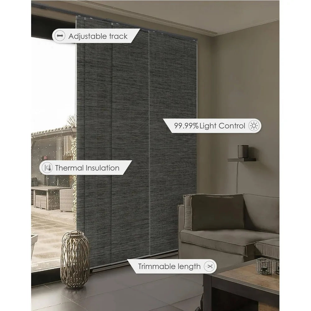 GoDear Design Blackout Adjustable Vertical Blinds Extendable