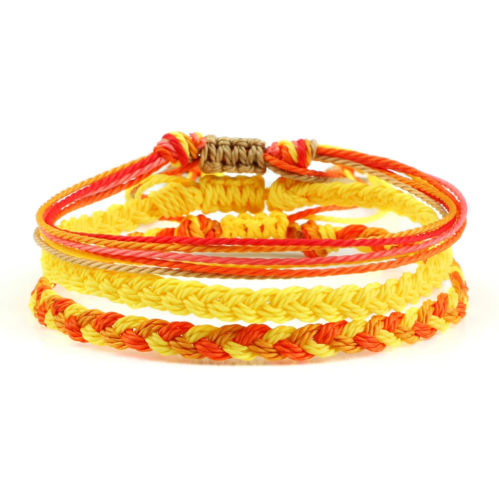 Multi Color Tibetan Buddhist Bracelet Women Men Lucky Charm in USA.