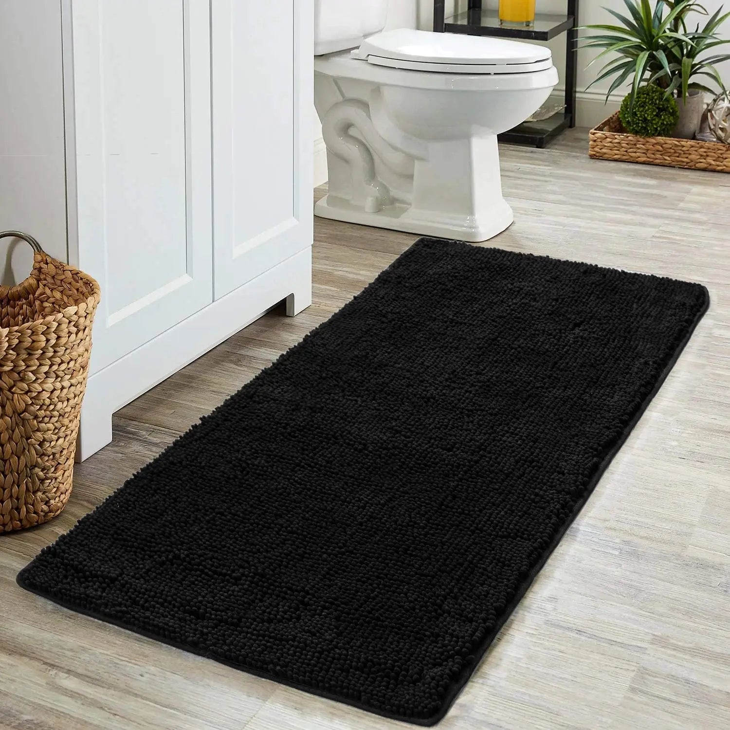 Non-slip super absorbent Bath mat Soft pile Foot mat Bathroom