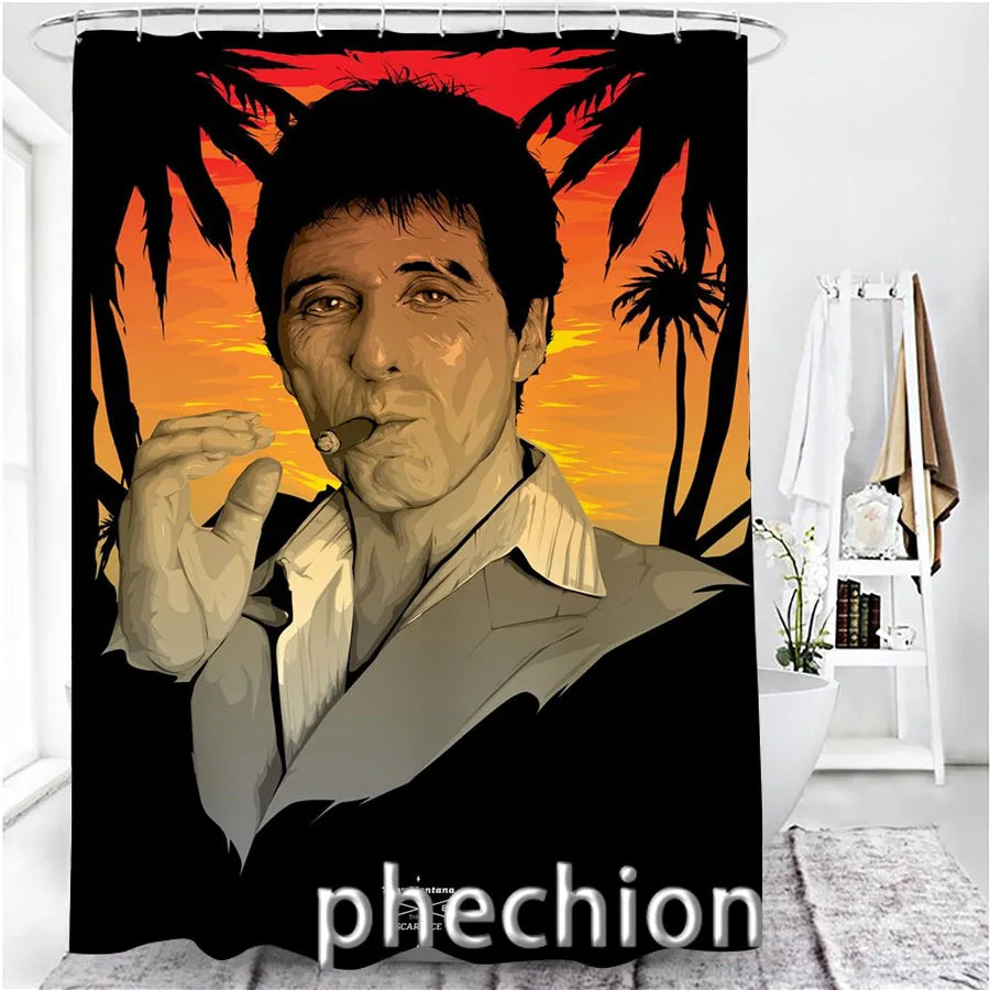 3D Print Scarface Shower Curtain Waterproof Bathroom Curtain in USA.