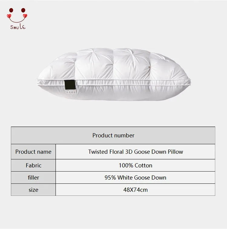 hotel pillow High-end down comfortable pillow in USA