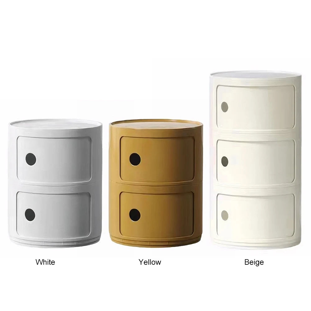 layer Nordic Round Bedside Table Bedroom Cute IN USA.