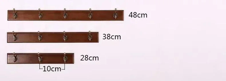 Bathroom Towel Rack Clothes Hanger Walnut Wall Hook