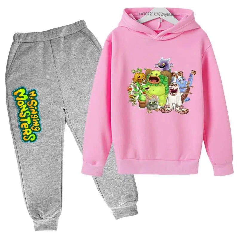 My Singing Monsters Kids Spring Autumn Cute Casual Hoodie+Pants in USA