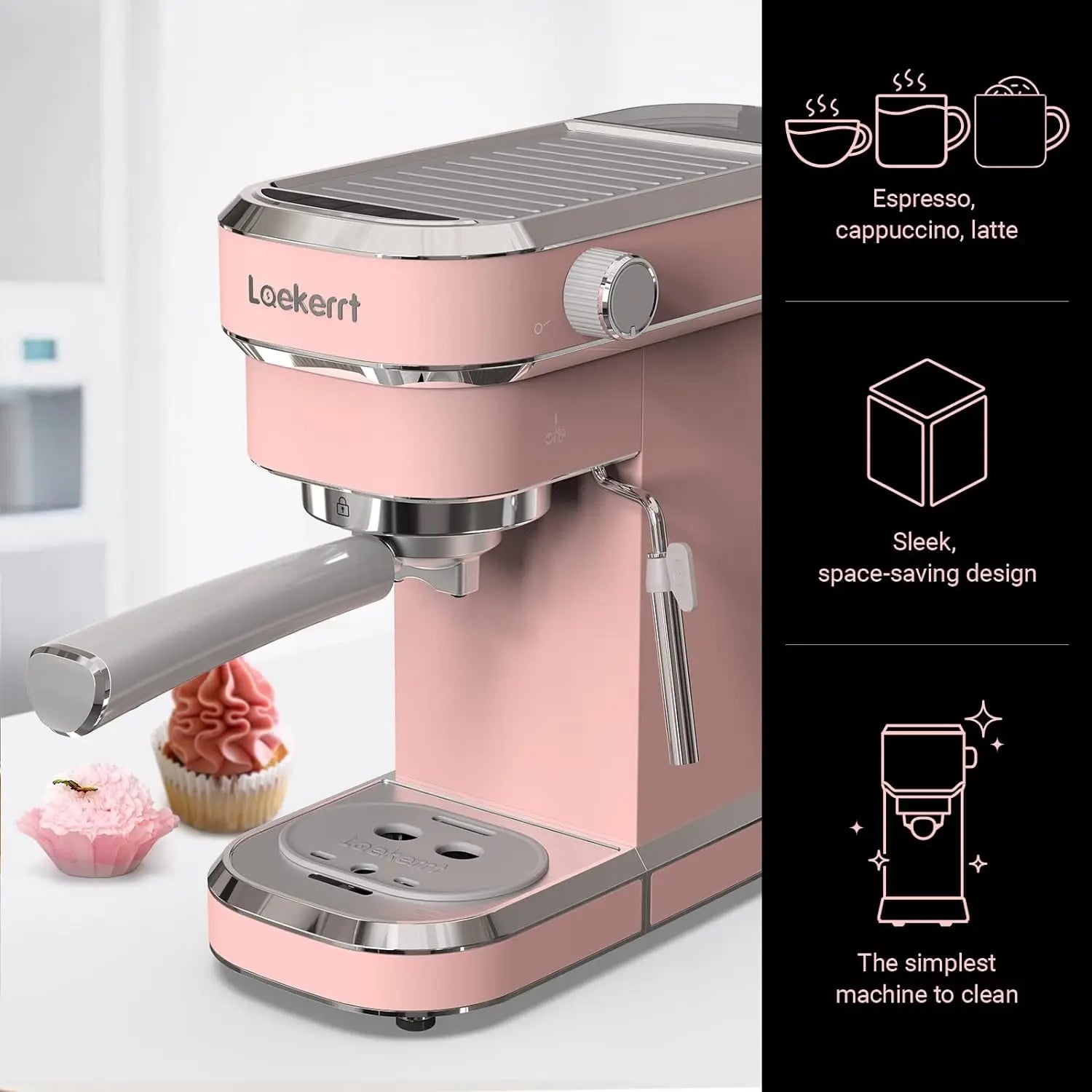 Maker Steam Wand Stainless Home Coffee Machines IN USA.