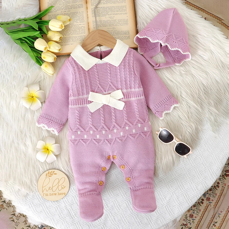 Jumpsuit Long Sleeve Cute Bow Toddler Clothes in USA