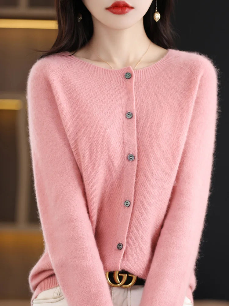 Merino Wool Sweaters Cashmere Cardigan Spring Autumn in USA