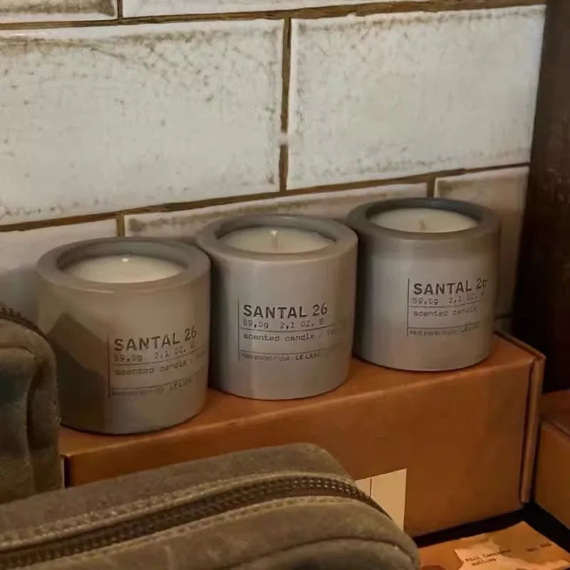 Laboratory Scented Candle Sant Concrete Jar in USA.