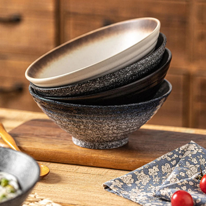 Ceramic Lamian Noodles Bowl Set Home Kitchen with Tableware in USA.