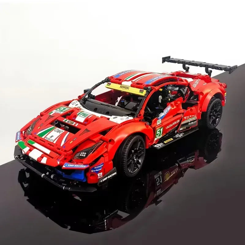 Technical 488 GTE 42125 1684PCS Series Building Blocks MOC Sports Race