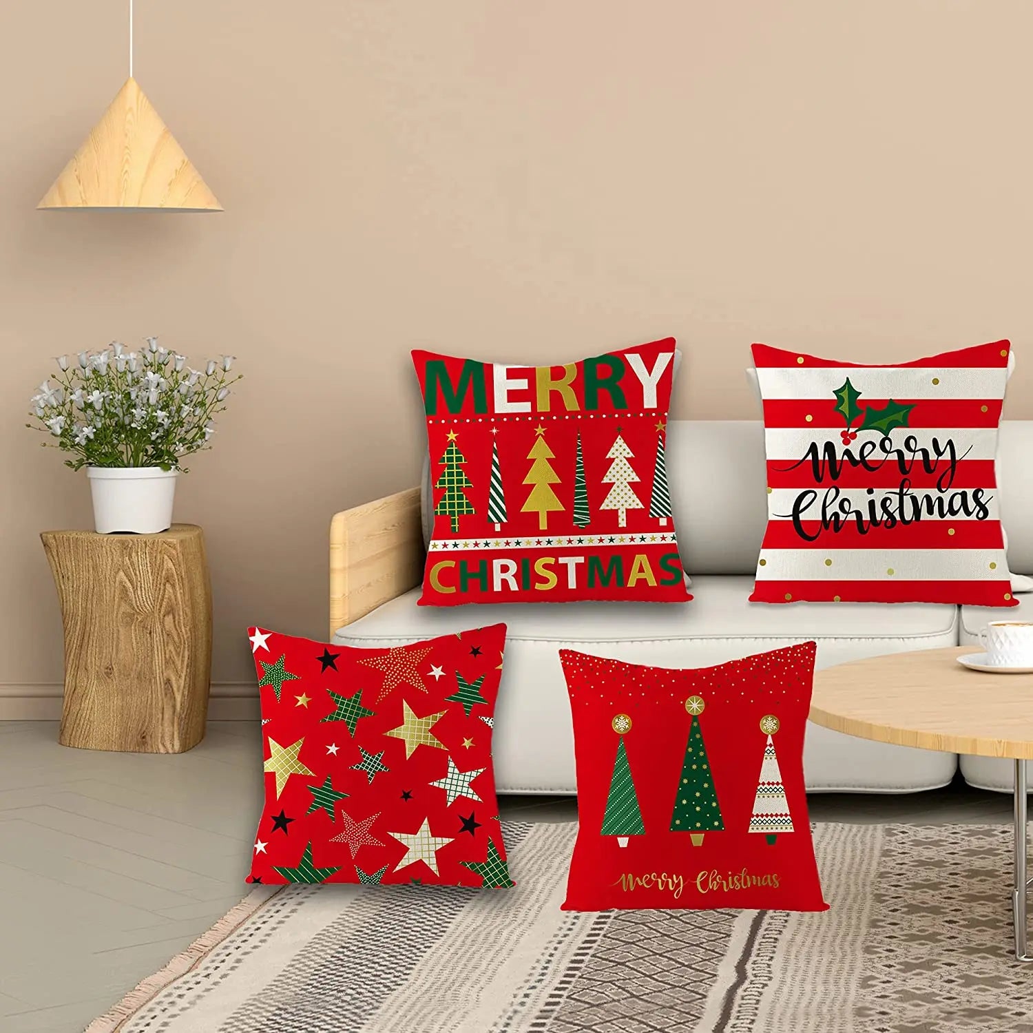 Christmas Cushion Covers Pillow Cases for Sofa in USA.