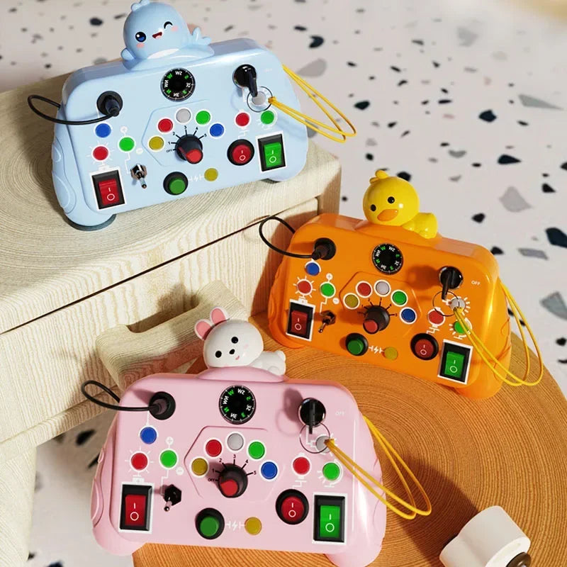 Montessori Busy Board Sensory Toys Cartoon LED Light Switch in USA