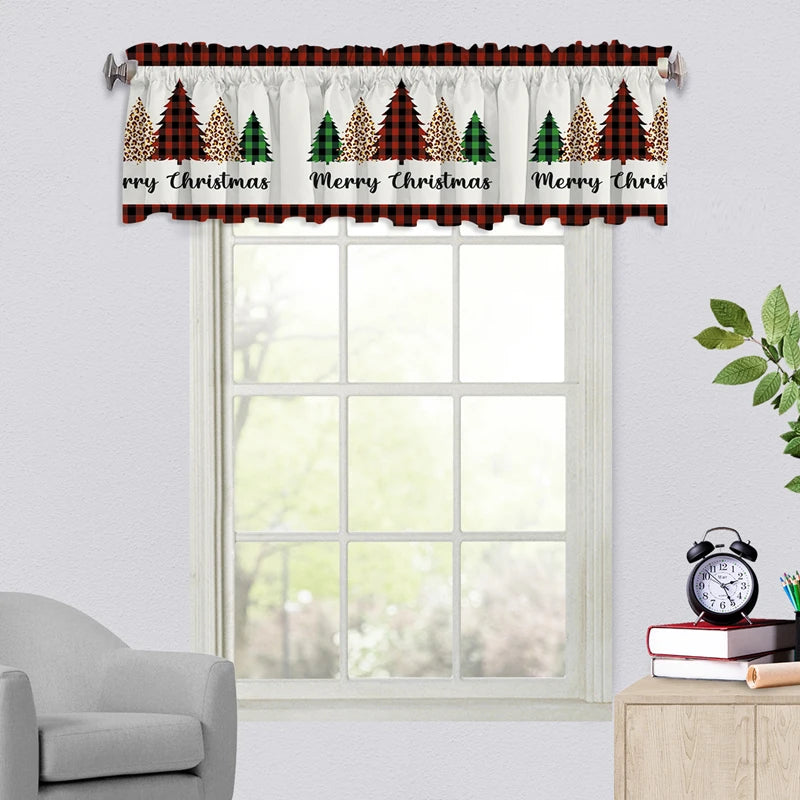 Christmas Window Curtain Christmas Valance Decoration Bedroom in USA