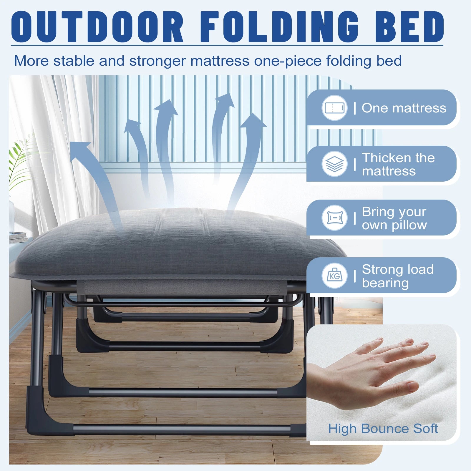 Sleeping Cots Adults Portable & Foldable Bed Mattress in USA