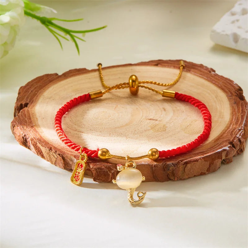 Snake Year Luck Bracelet Women Blessing Amulet in USA