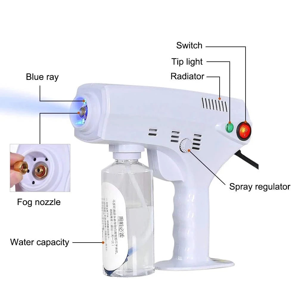 Portable Nano Steam Gun Hair Care Hydration Sprayer Hot Dyeing Care Bl