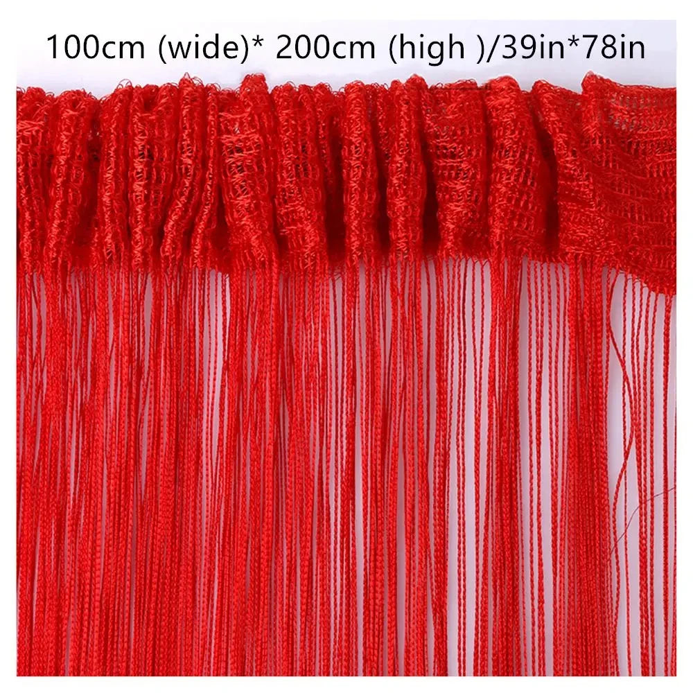 100x200cm Thread Curtains Screen Ribbon String Divider Blind for Livin